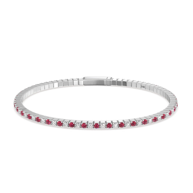 The Riley Ruby and Diamond Bangle