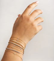 Bezel Set Diamonds by the Yard Bracelet