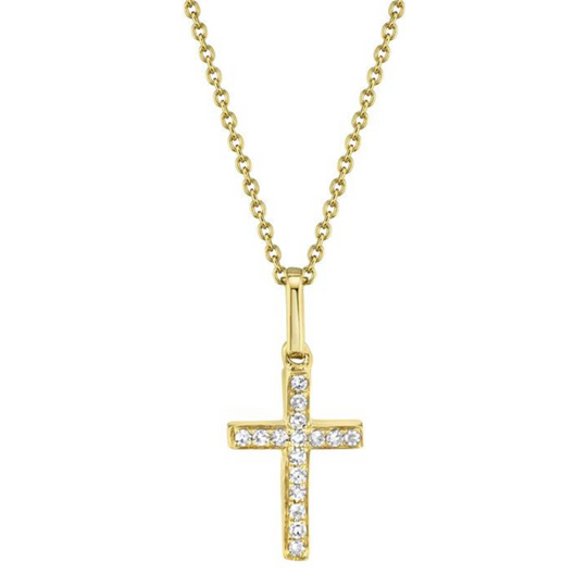 Dainty Diamond Cross Pendant