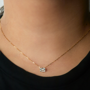 The Rowan Emerald Cut Diamond Solitaire Pendant