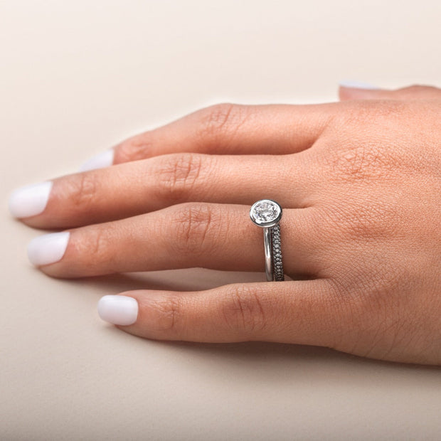 The Linda Bezel Set Diamond Ring