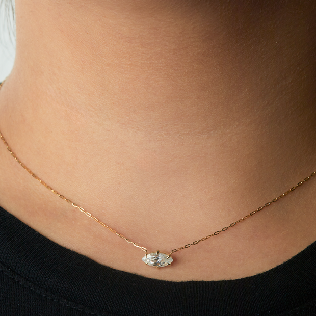 The Scarlett Marquise Diamond Solitaire Pendant