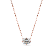 The Rowan Emerald Cut Diamond Solitaire Pendant
