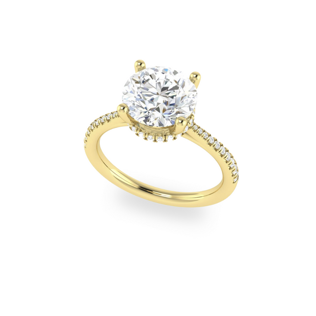 14K Yellow Gold Round