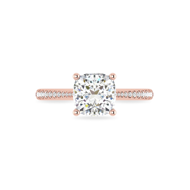 14K Rose Gold Cushion