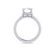 14K White Gold Oval