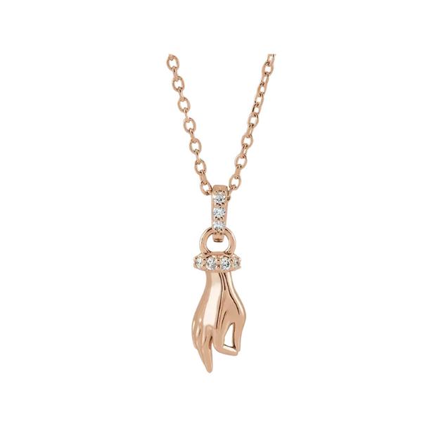 The Helper Pendant Necklace 14K Rose Gold